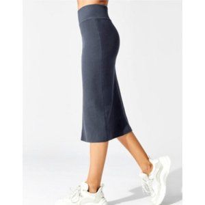 Carbon38 thick ribbed sweater pencil skirt - Slate Blue size M